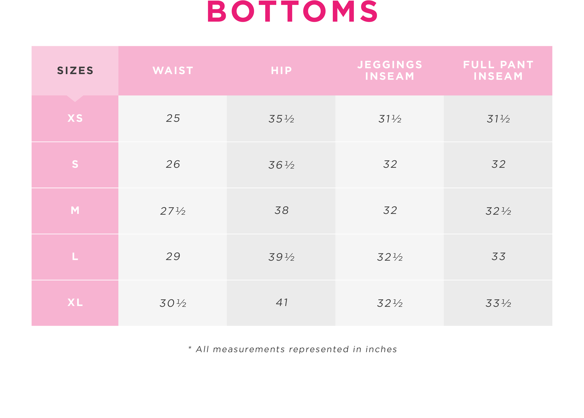 Charlotte Russe | Size Guide